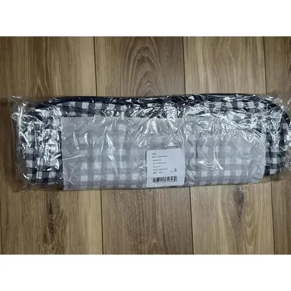 NWT! Free People Claudine Quilted Vest in Navy Gingham Size Small - Picture 3 of 5